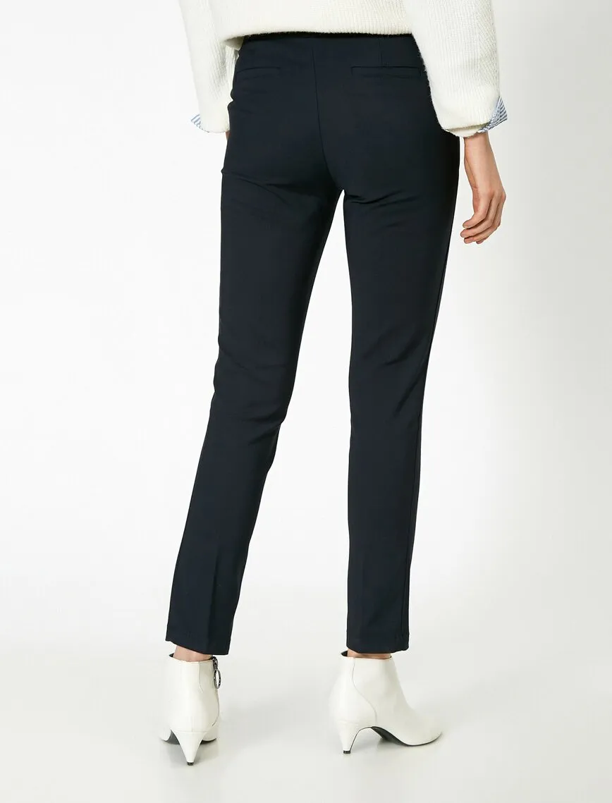 16362 Navy Pocket Detail Trousers