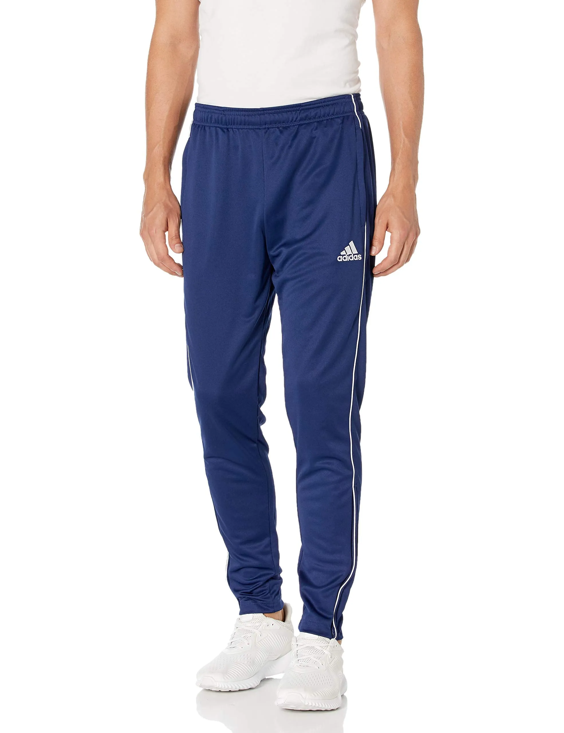 Adidas Men's Core 18 Training Soccer Pants Dark Blue & White Medium