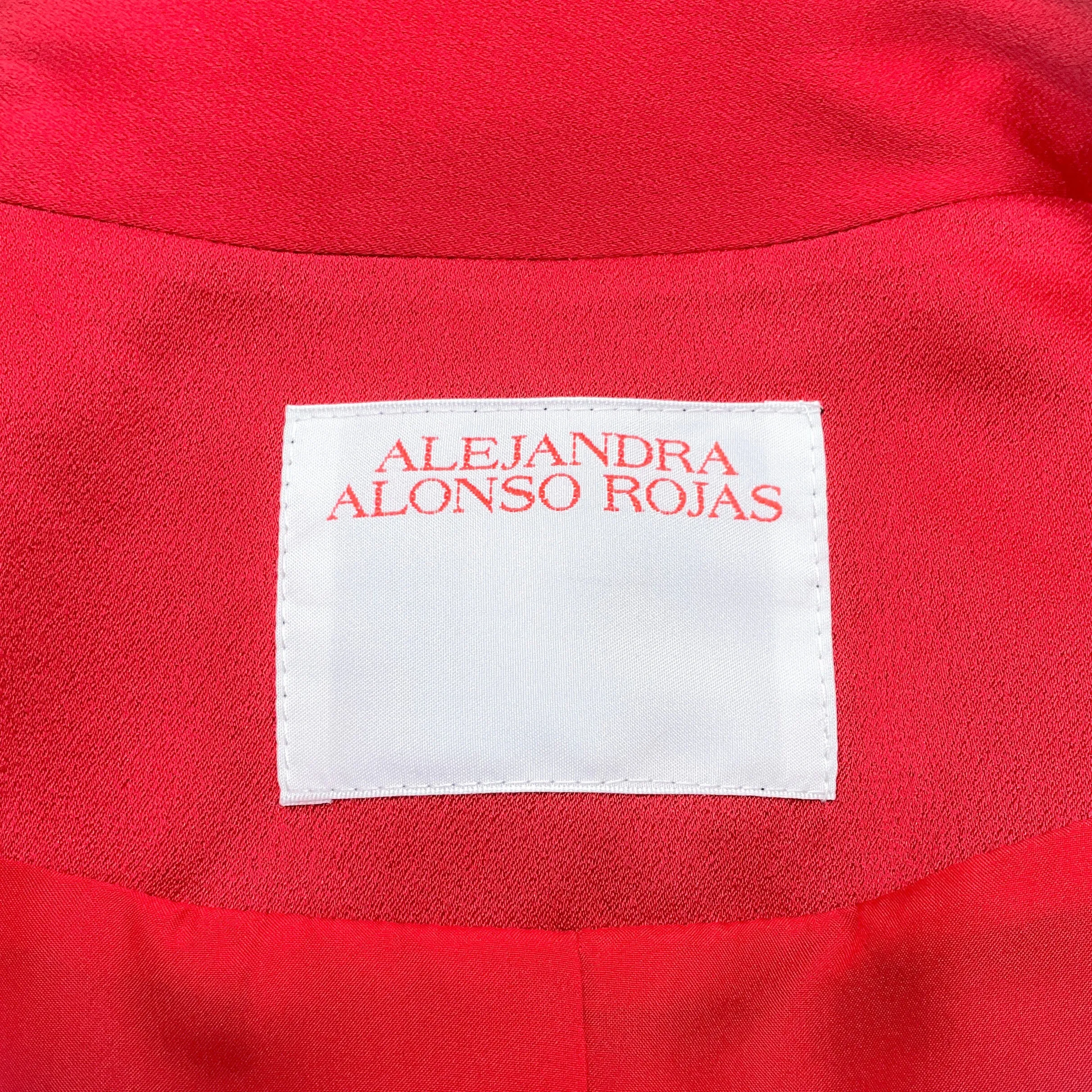 Alejandra Alonso Rojas Red Double Breasted Blazer