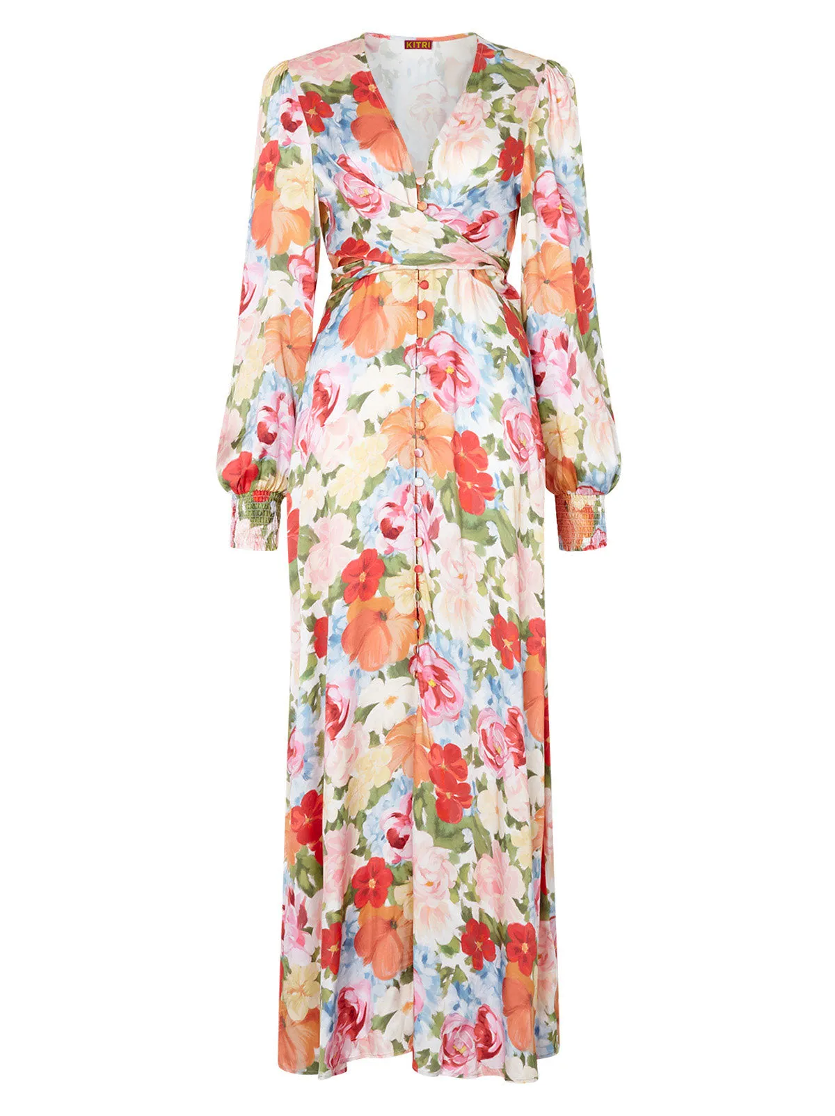 Aurora Painted Floral Maxi Dress