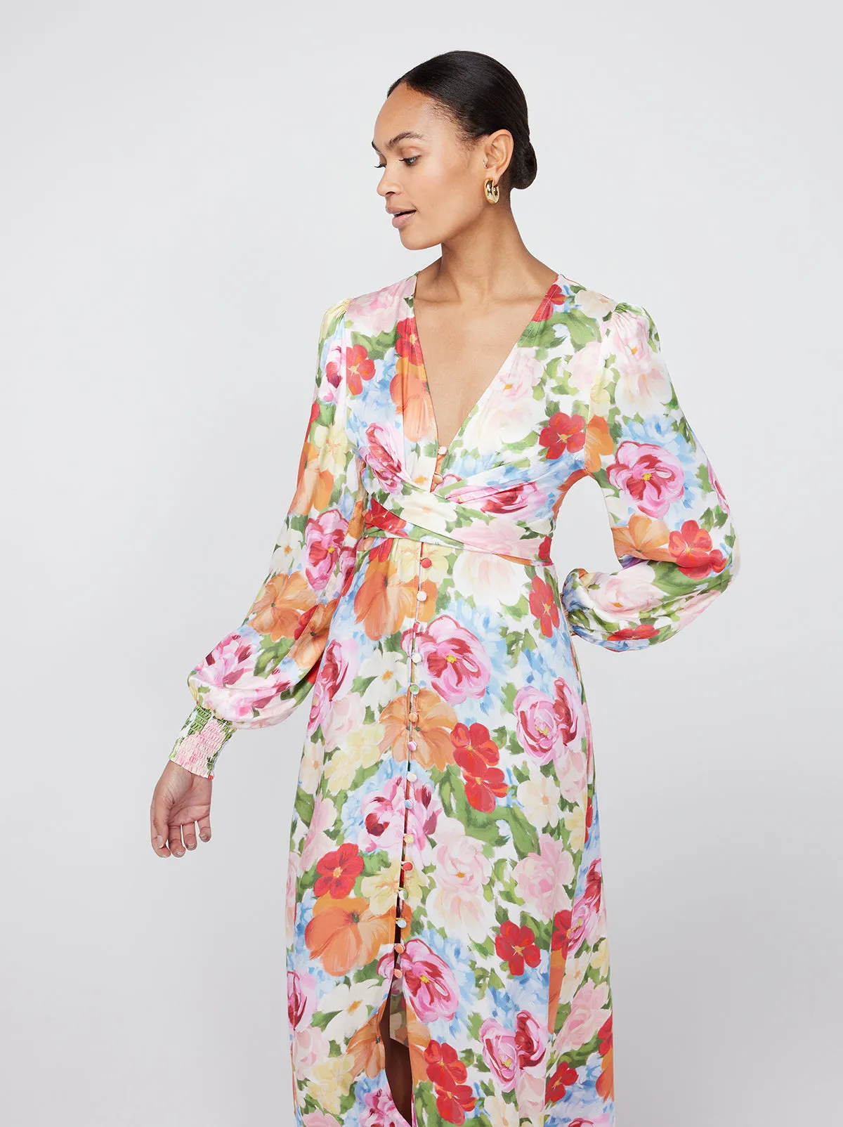 Aurora Painted Floral Maxi Dress