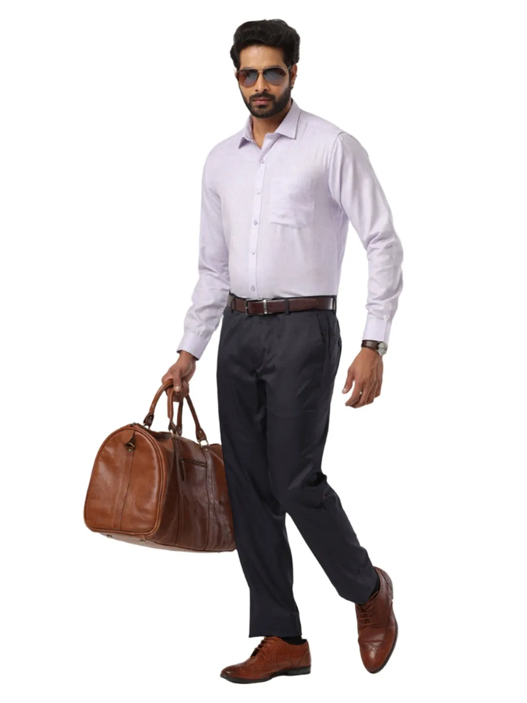 Cardiff - Purple Formal Shirt For Men | Ariser