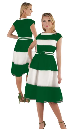 Chancele Church Dress 9551-Green/White