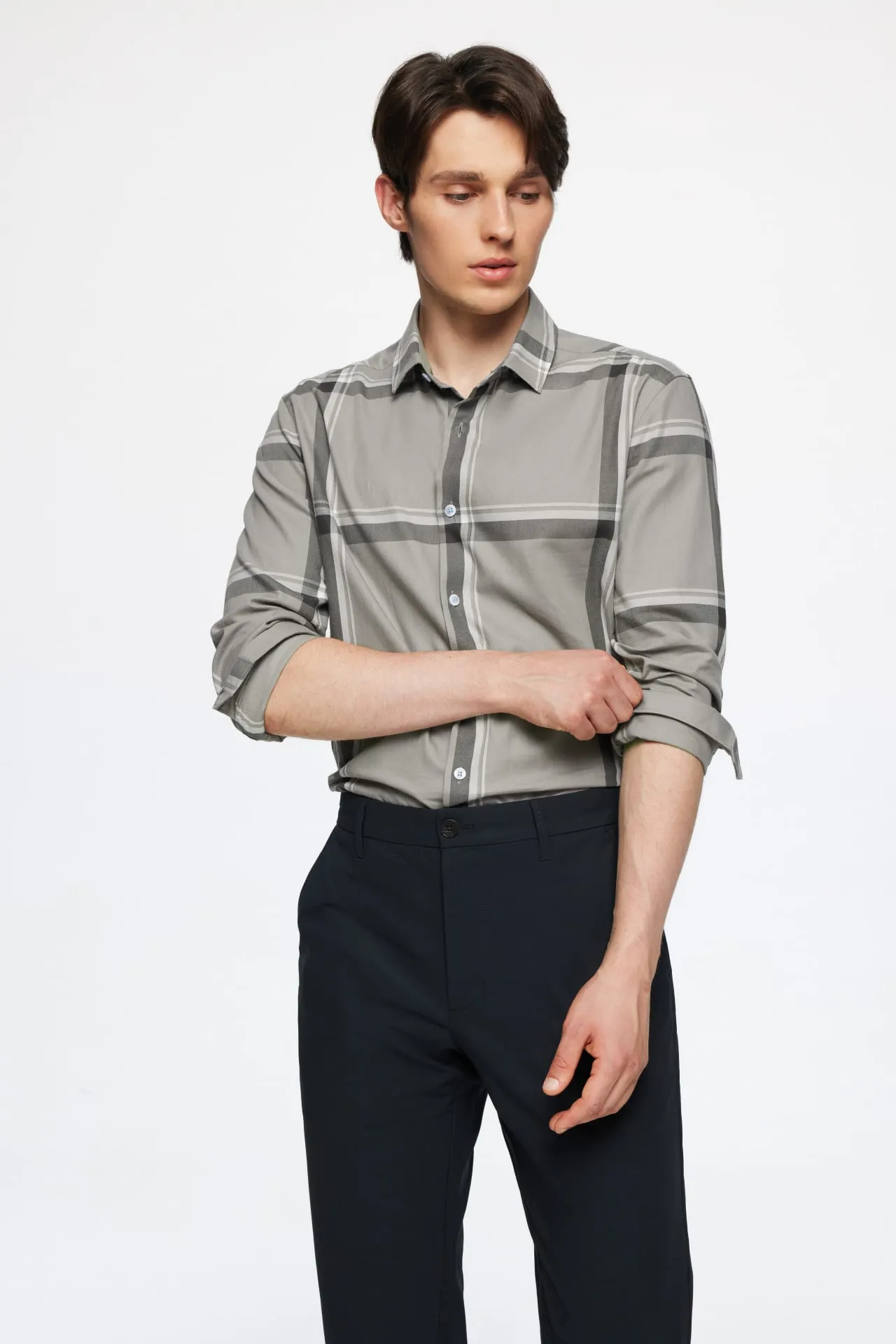 Check Cotton Check Casual Shirt