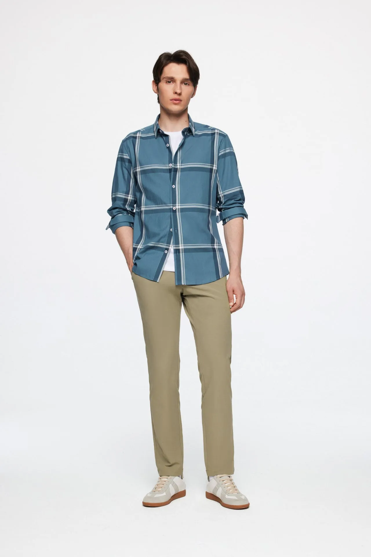 Check Cotton Check Casual Shirt