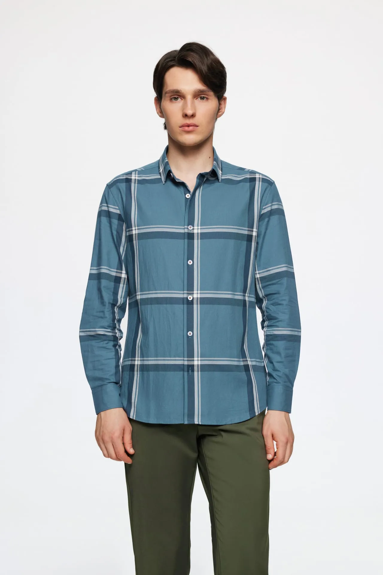 Check Cotton Check Casual Shirt