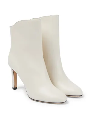 Cream calfskin boots