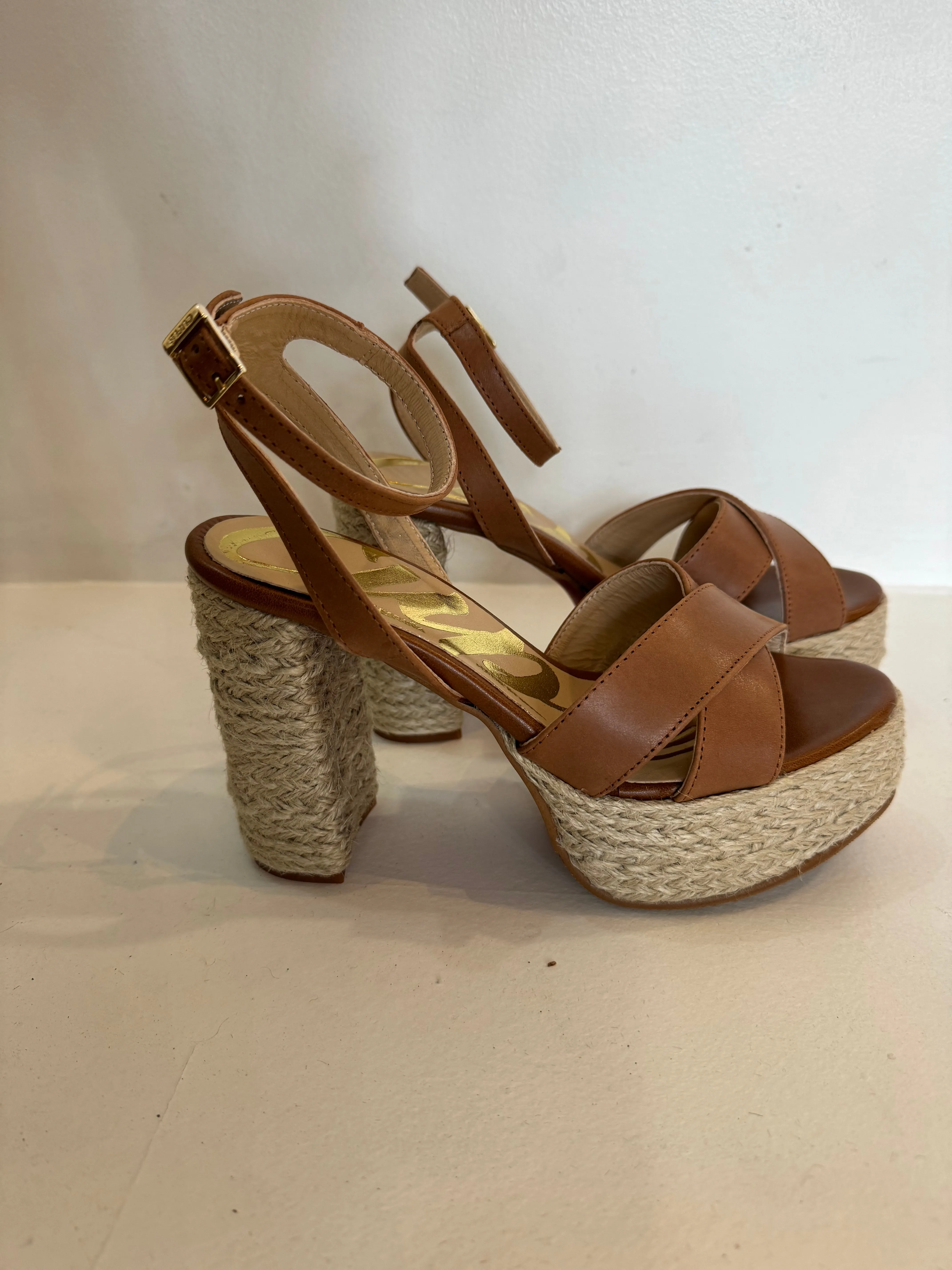 Cuple Tan & Rope Platform Sandal