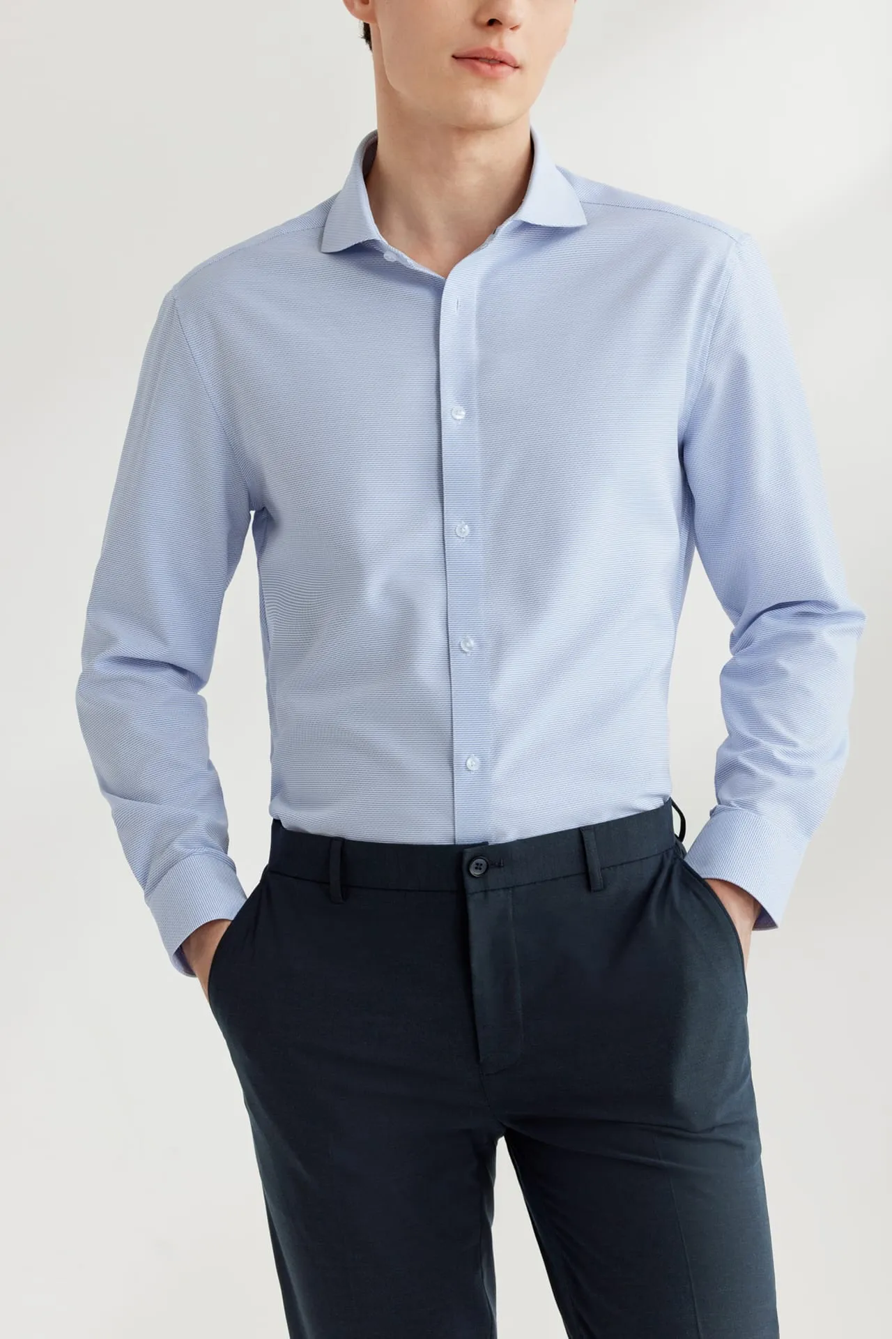 Dry 2 Tone Shirt in Smart Fit Windsor Collar