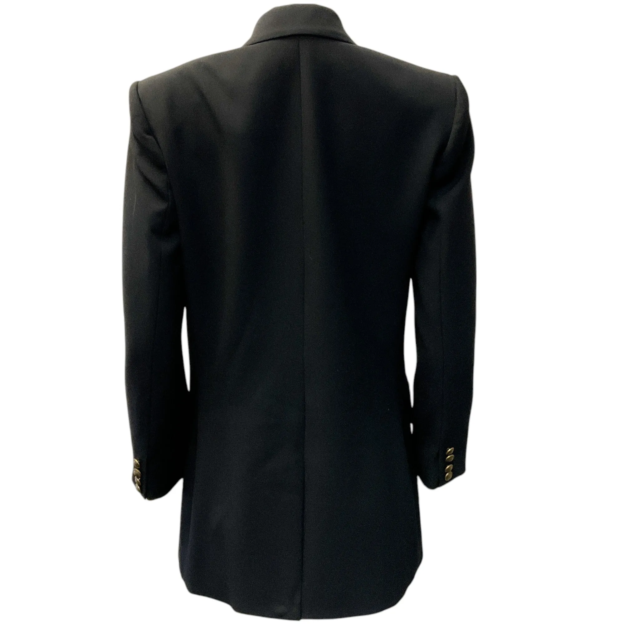 Frame Black Double Breasted Slim Jacket