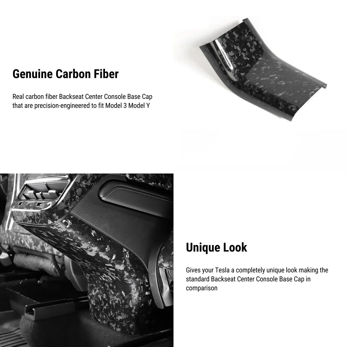 Genuine Forged Carbon Fiber Interior Mods Wrap Kit for Tesla Model 3 / Y