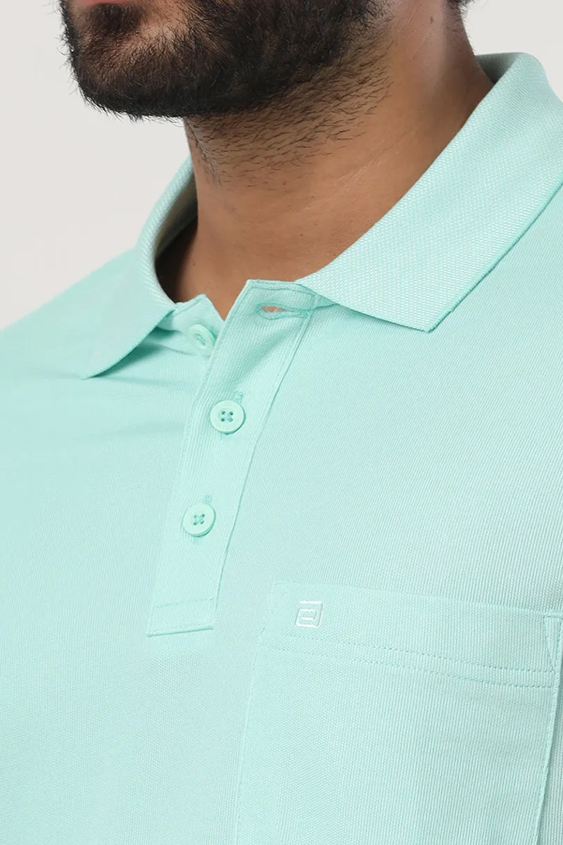 Golf Polo  -  Turquoise Green T-Shirts For Men | Ariser