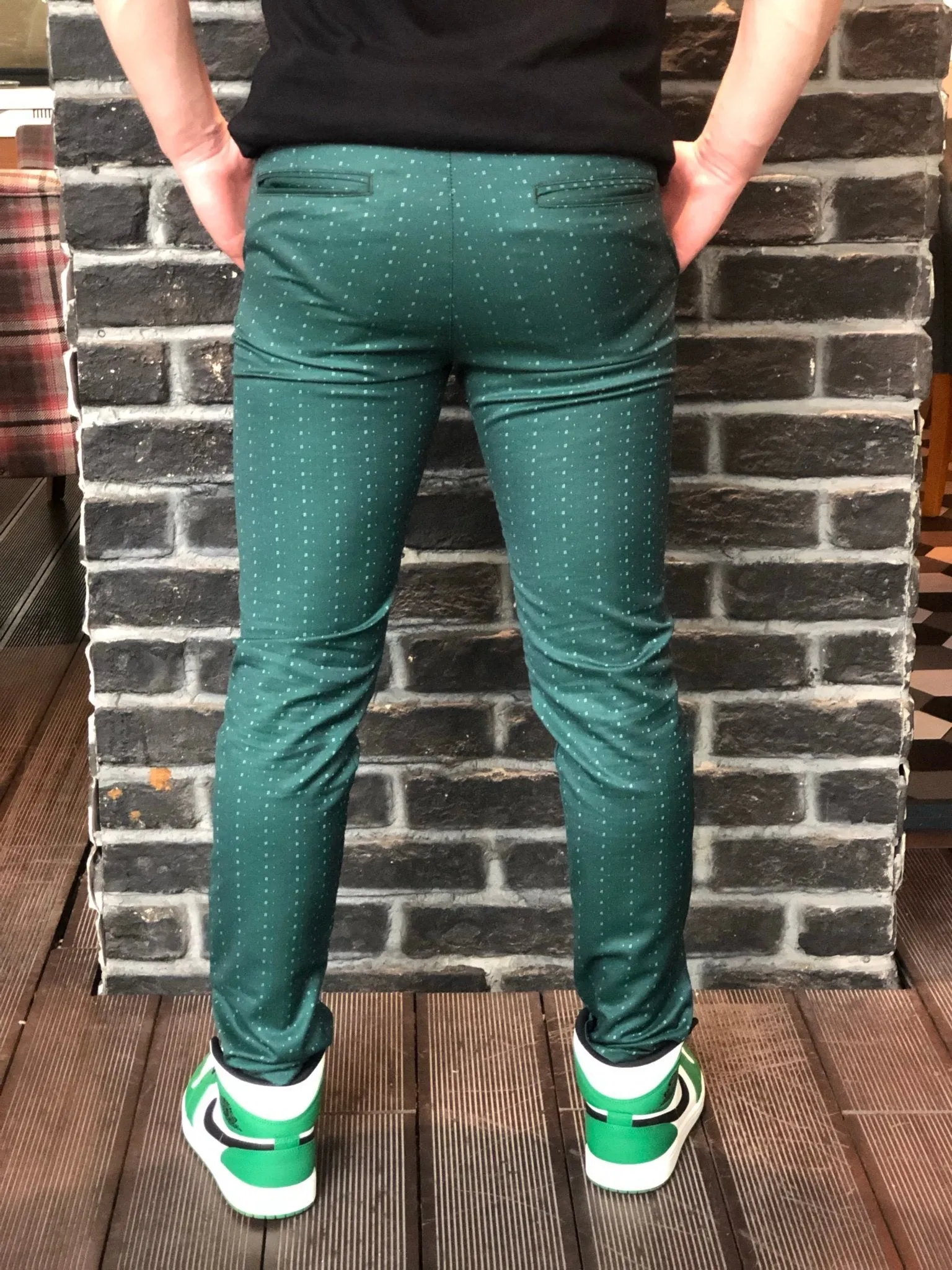 Green Slim Fit Casual Pant DJ110 Streetwear Pant