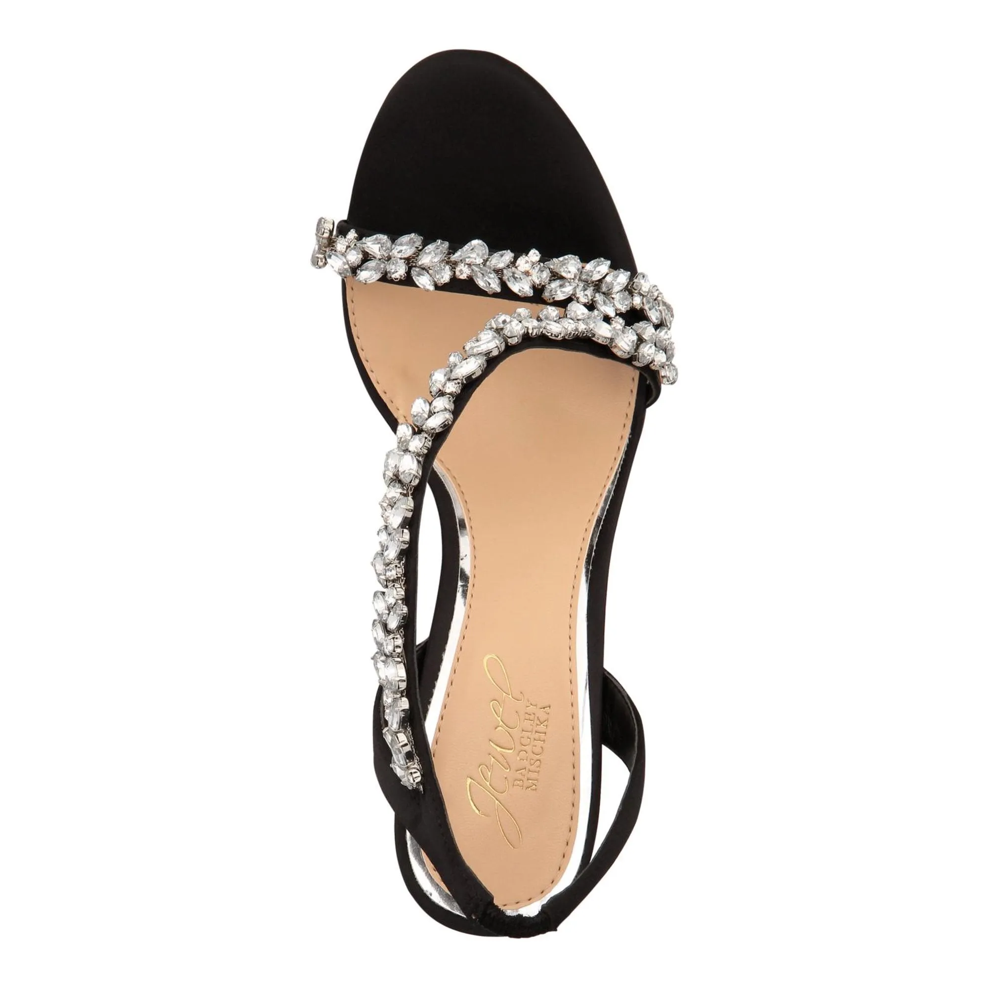 Jewel Badgley Mischka Java Embellished Evening Sandals, Size 7/Black