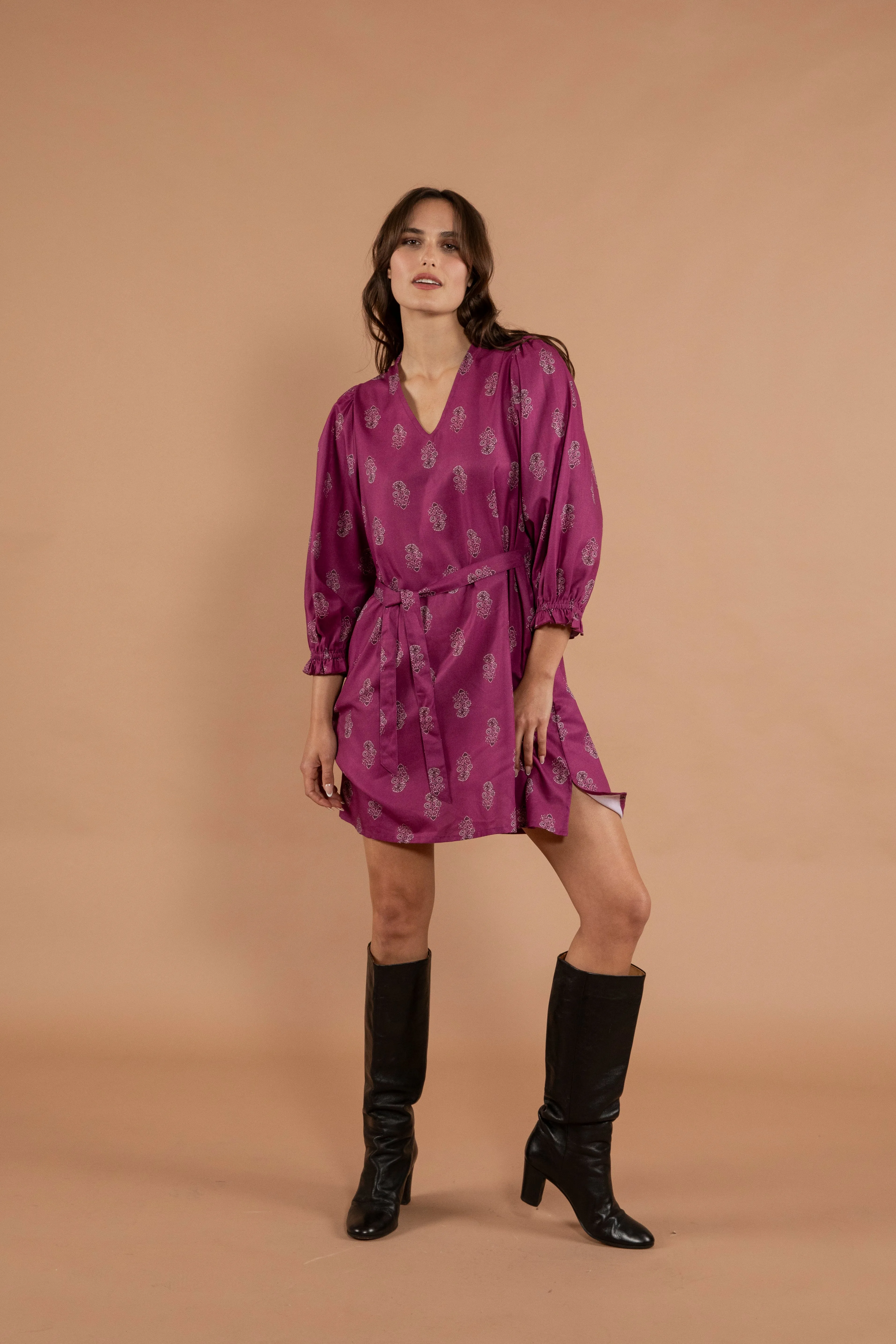 Jhansi L/S Short Tie Dress