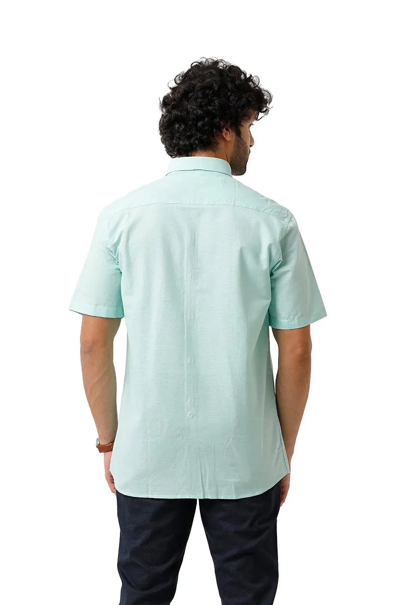 Jute Classic - Greenish Blue Formal Shirt For Men | Ariser