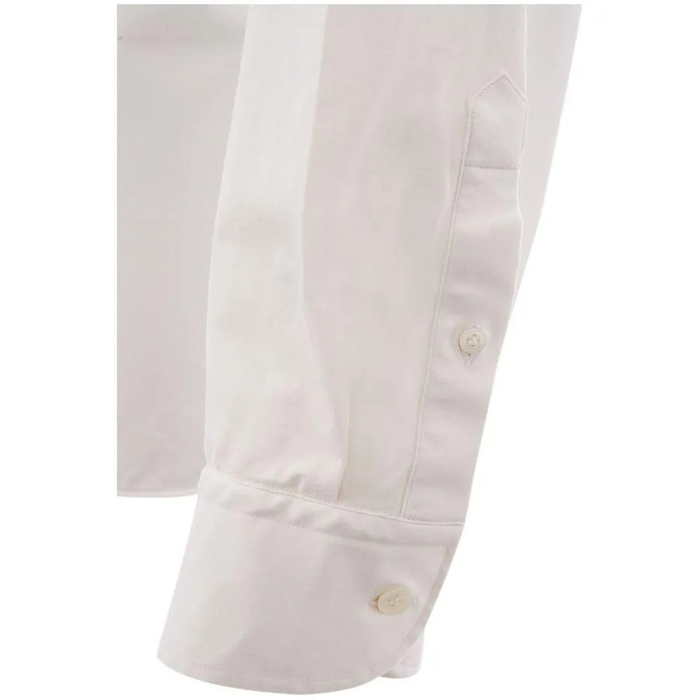 Lardini Elegant White Cotton Men's Shirt