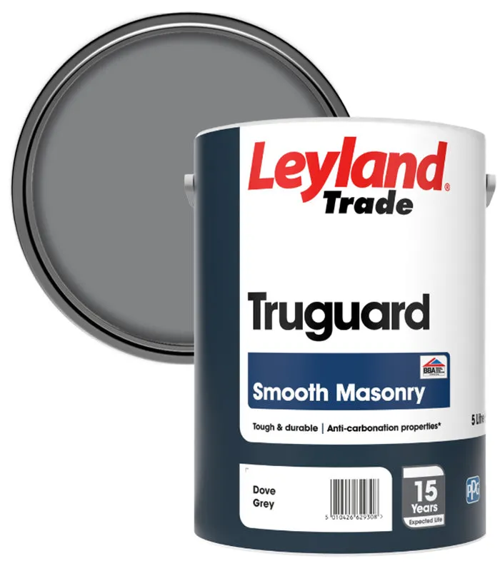 Leyland Trade Truguard Smooth 15 Year Masonry Paint - 5 Litre