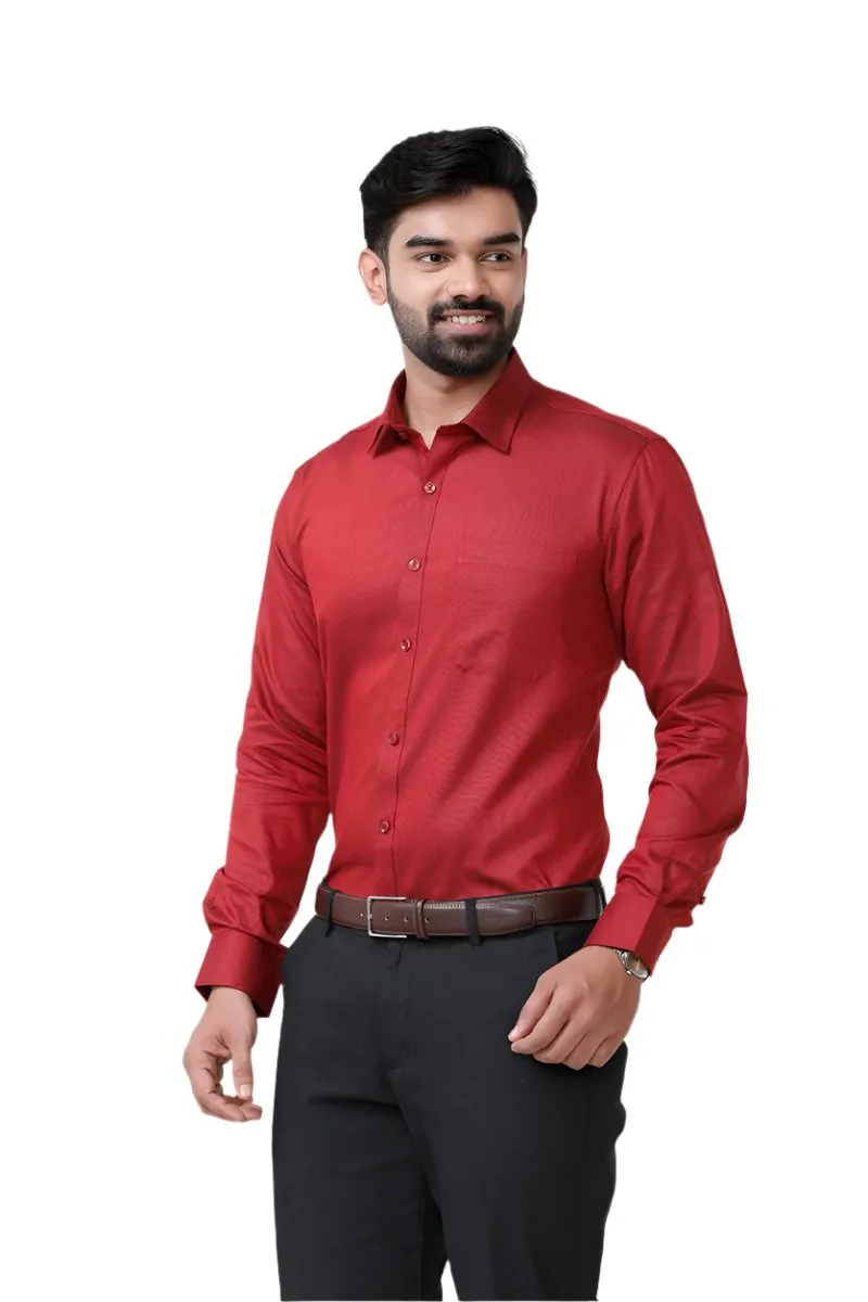 Luxor - Dark Red Formal Shirts for Men | Ariser