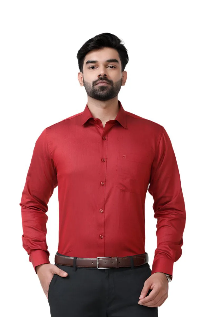 Luxor - Dark Red Formal Shirts for Men | Ariser