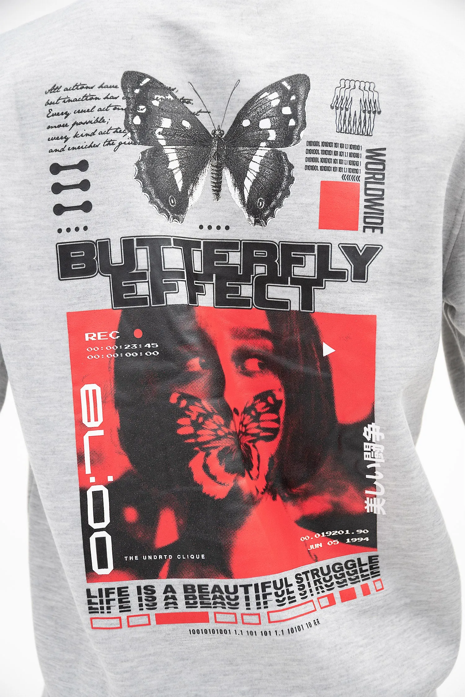 Men's Butterfly Effect Long Sleeve Graphic Crewneck