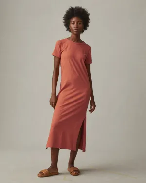 Midi Tee Dress - Deep Apricot