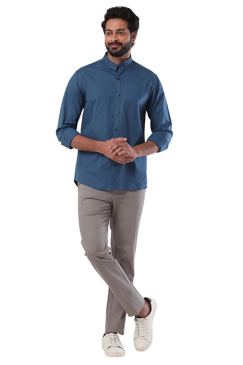 Neo - Blue Formal Shirt For Men | Ariser