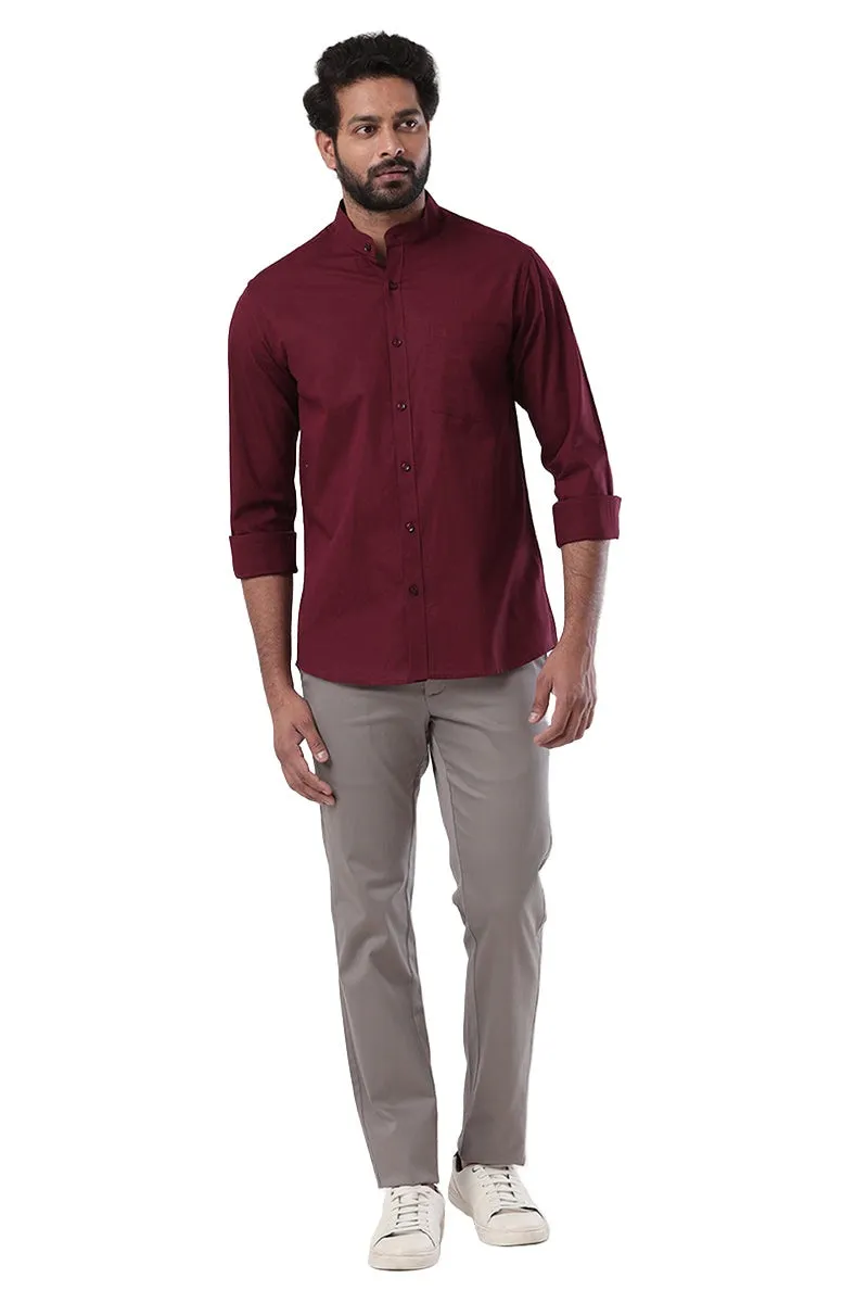 Neo - Maroon Formal Shirt For Men | Ariser