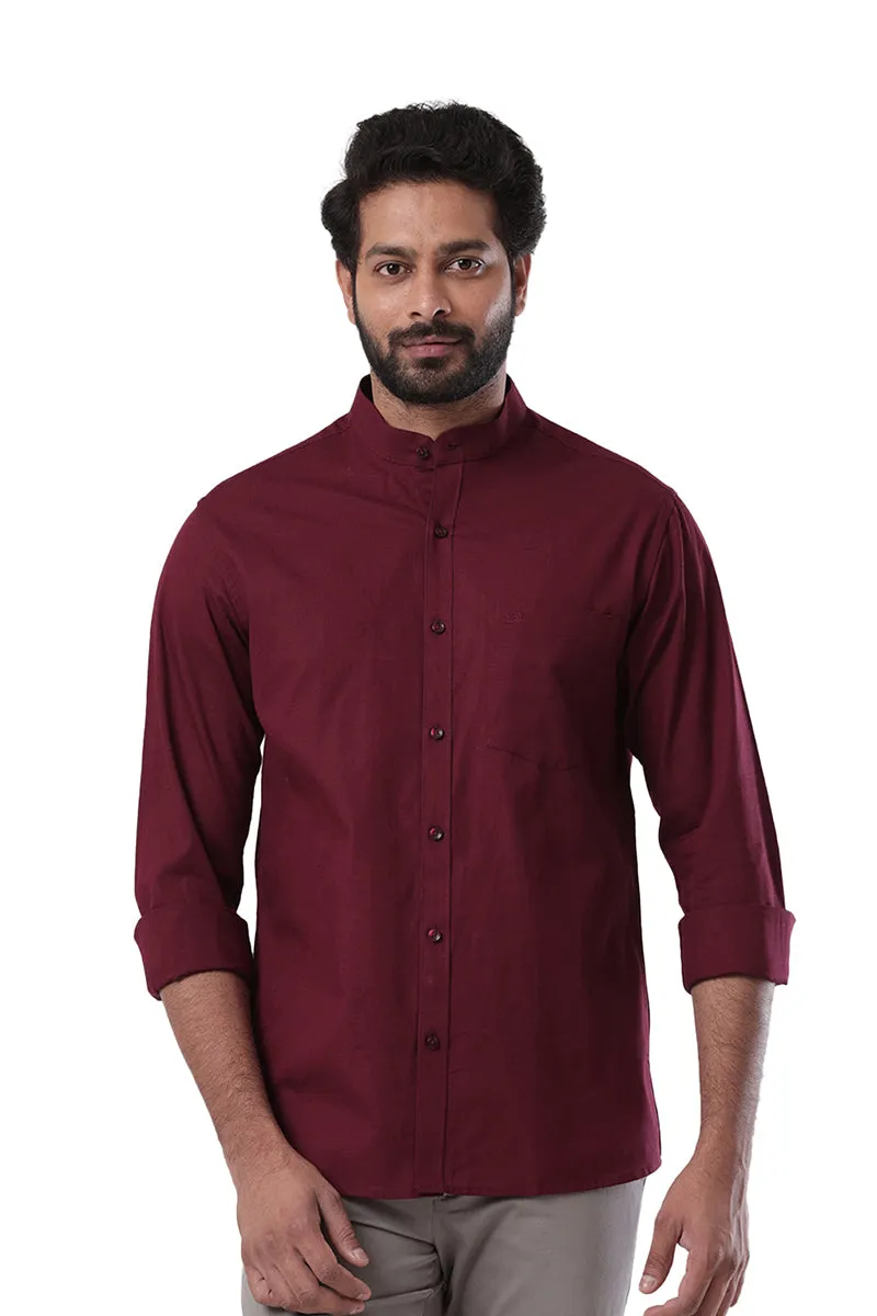 Neo - Maroon Formal Shirt For Men | Ariser