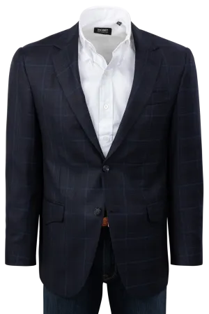 Pinto Ranch Dark Blue Plaid Sport Coat