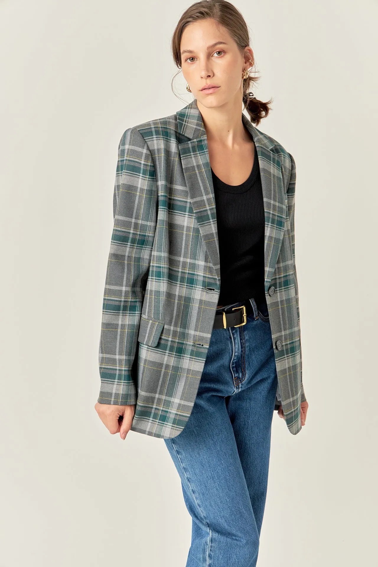 Plaid Blazer