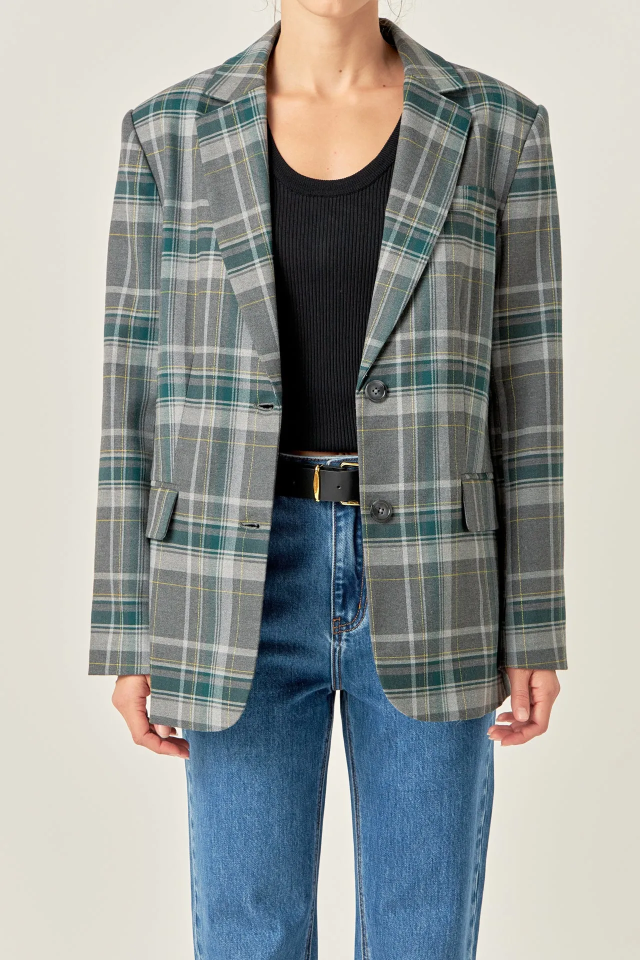 Plaid Blazer