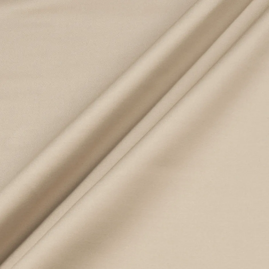 Plain Beige Luxury Stretch Suiting Cotton