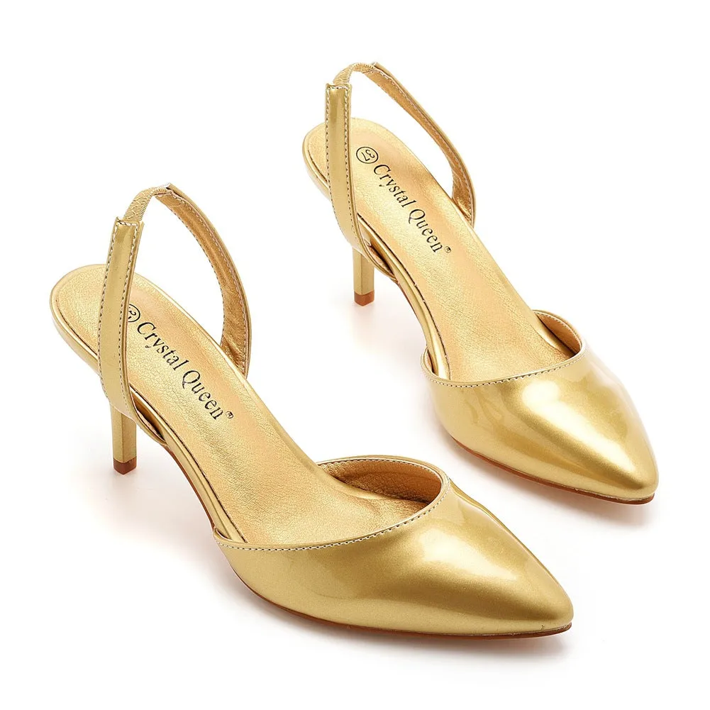 Pointed Toe Brief Elegant Slingback High Heels