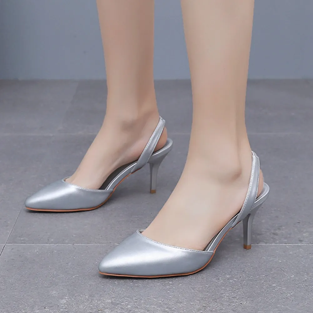 Pointed Toe Brief Elegant Slingback High Heels