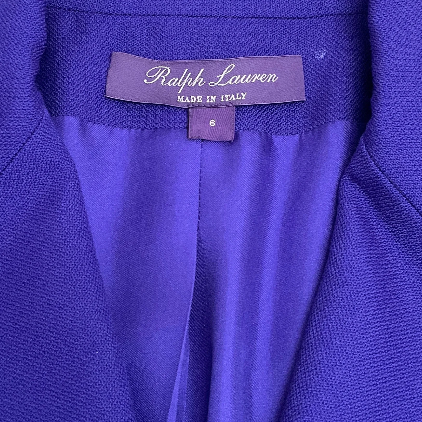 Ralph Lauren Collection Cobalt Blue Cashmere Double Breasted Blazer