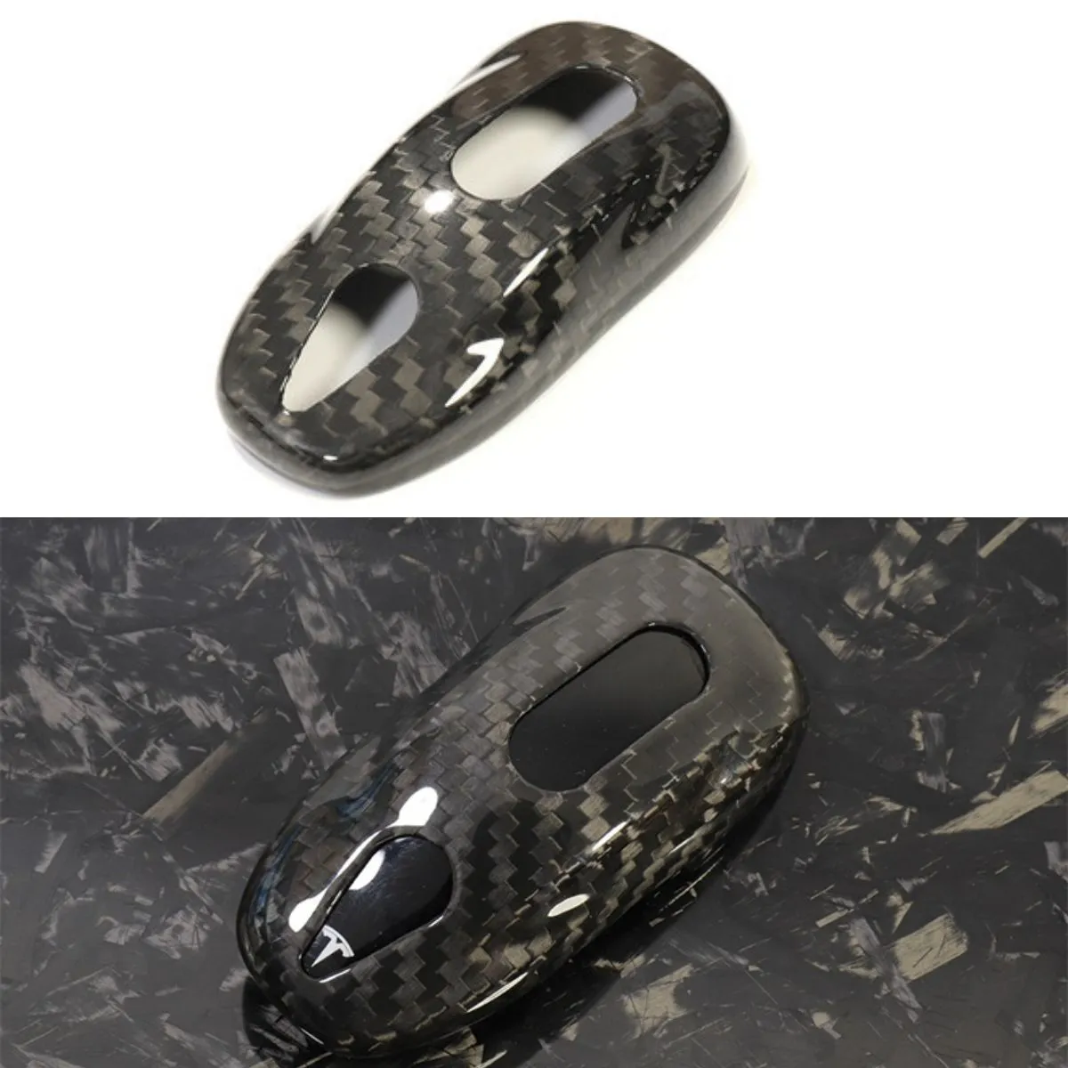 Real Carbon Fiber Key Fob Cover for Tesla Model 3 / Y