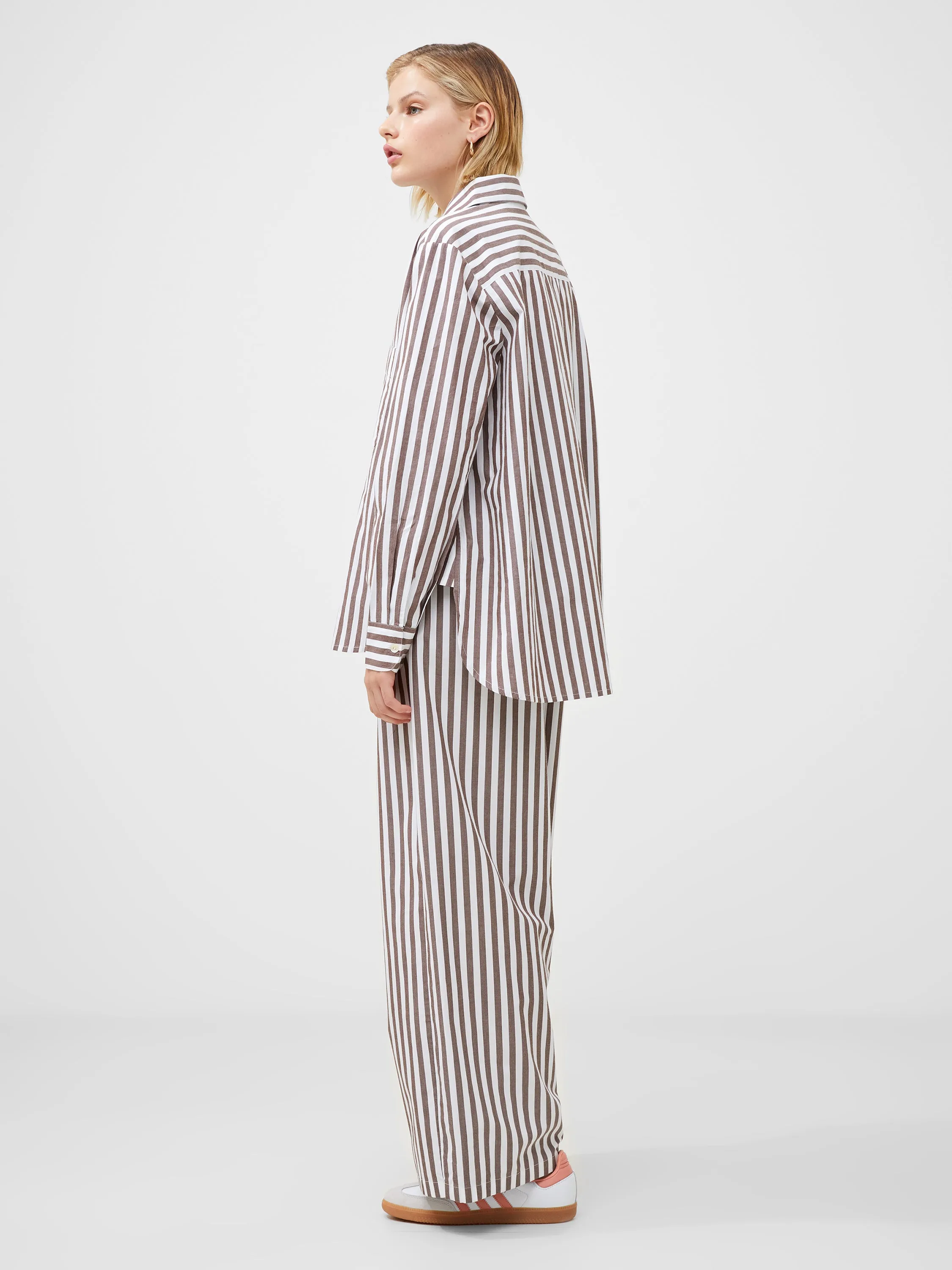 Stripe Poplin Boyfriend Shirt