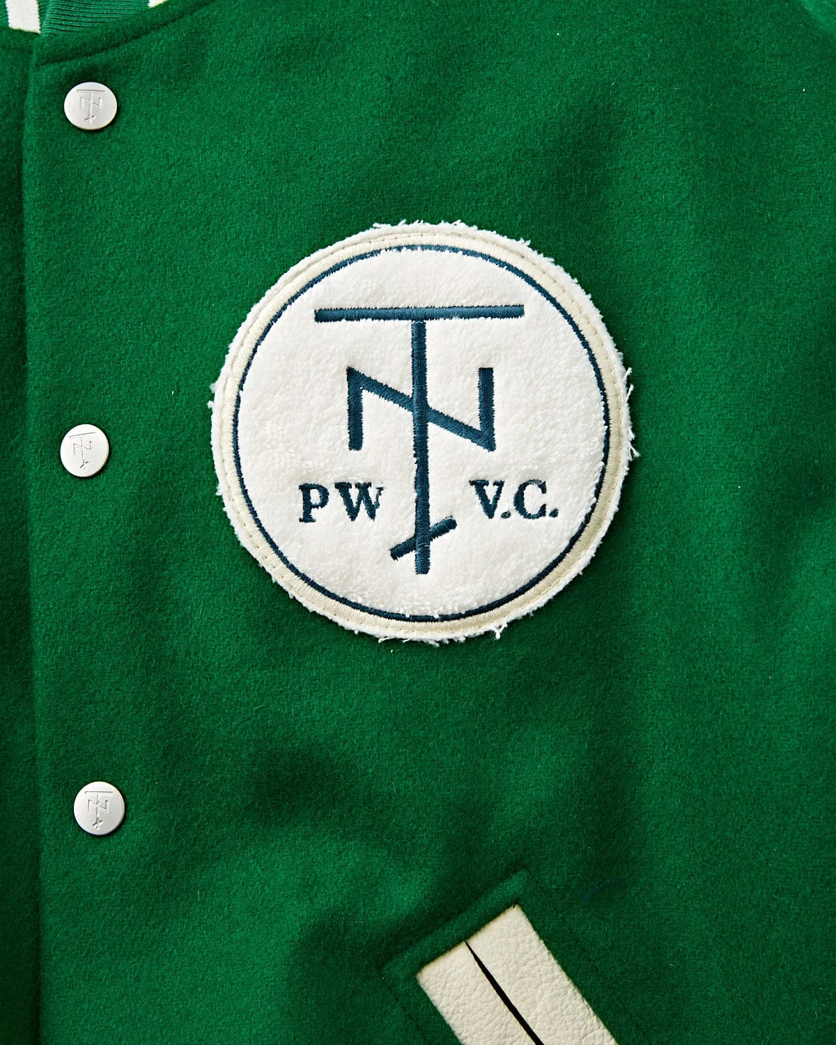 Tenue. x Private White V.C. Varsity Jacket Forest Green