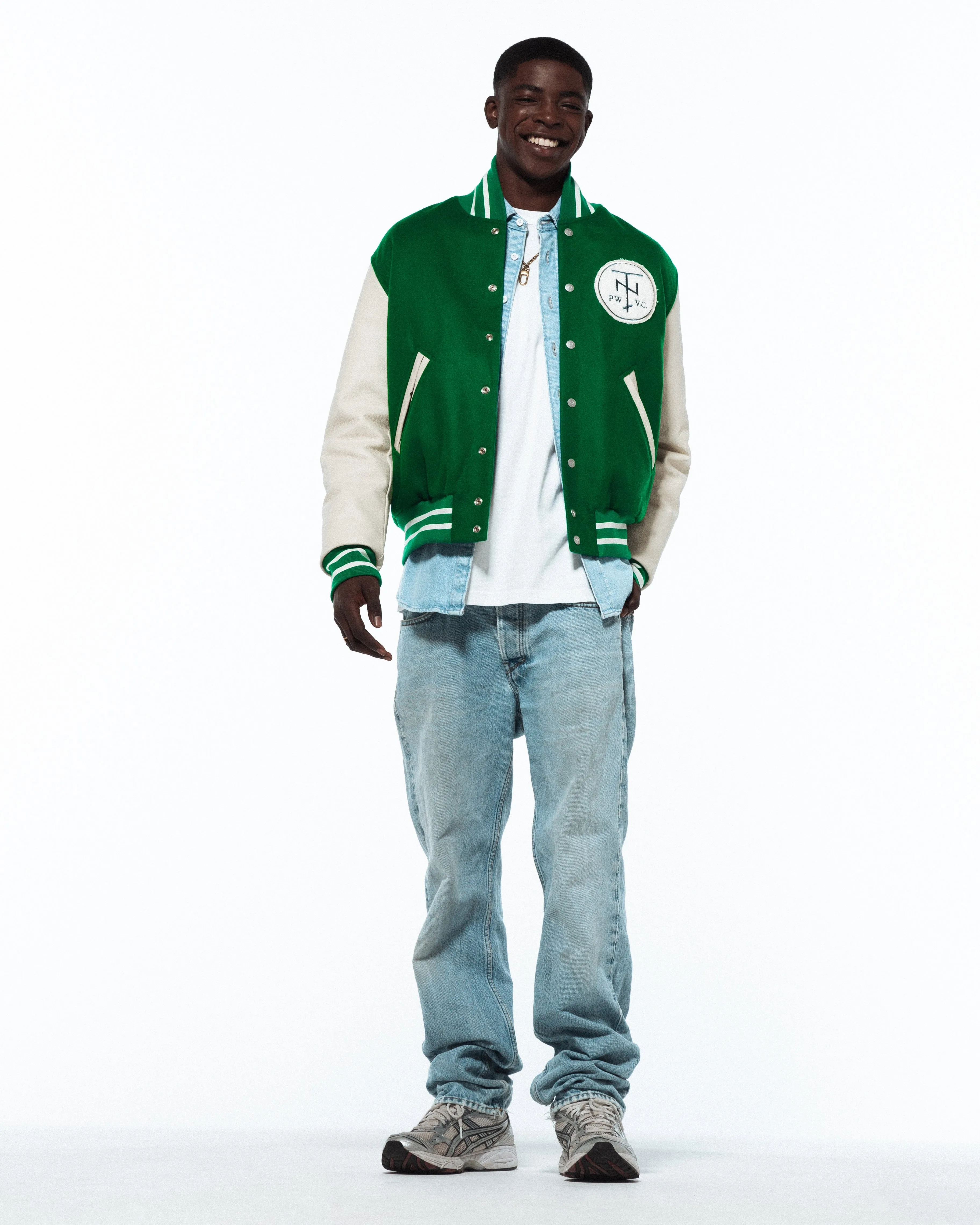 Tenue. x Private White V.C. Varsity Jacket Forest Green