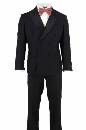 Tiglio Luxe Pistoia Double Breasted Black Tuxedo Tig1001