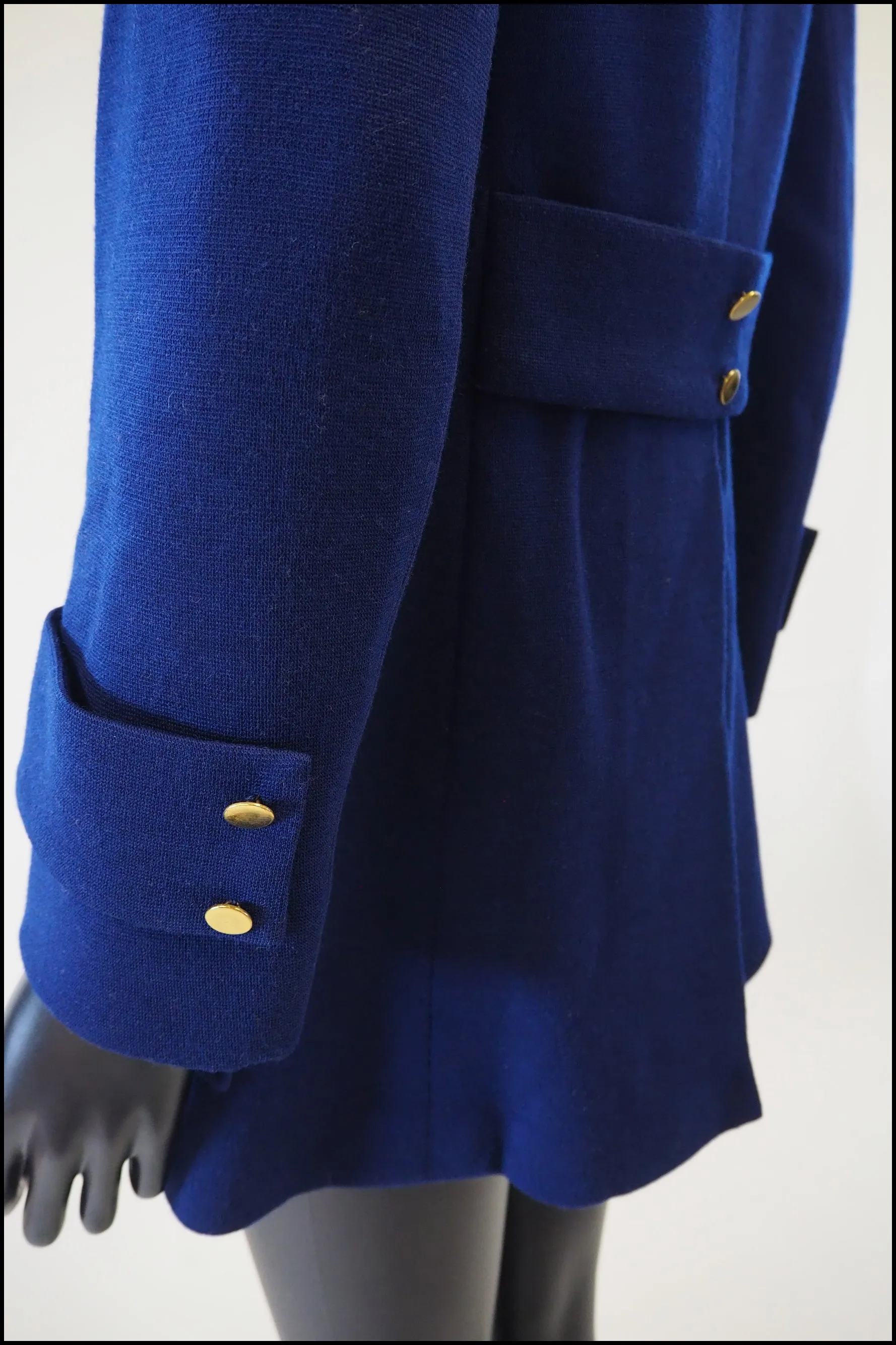 Vintage 1960s French Blue Pea Coat