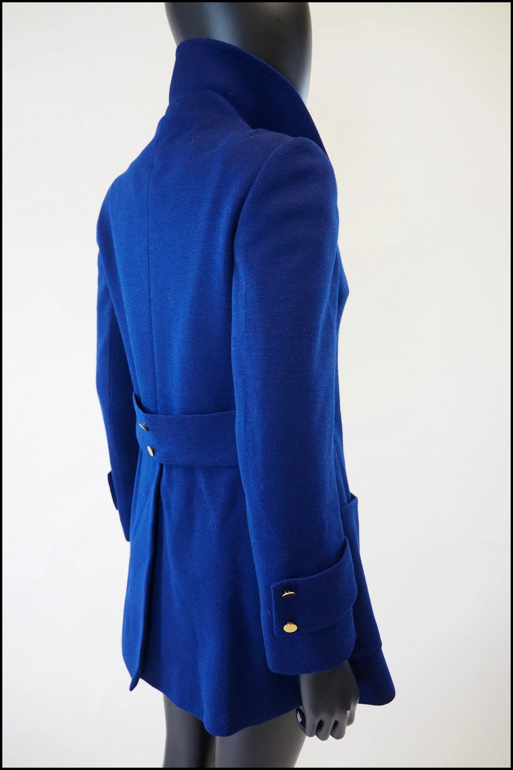 Vintage 1960s French Blue Pea Coat